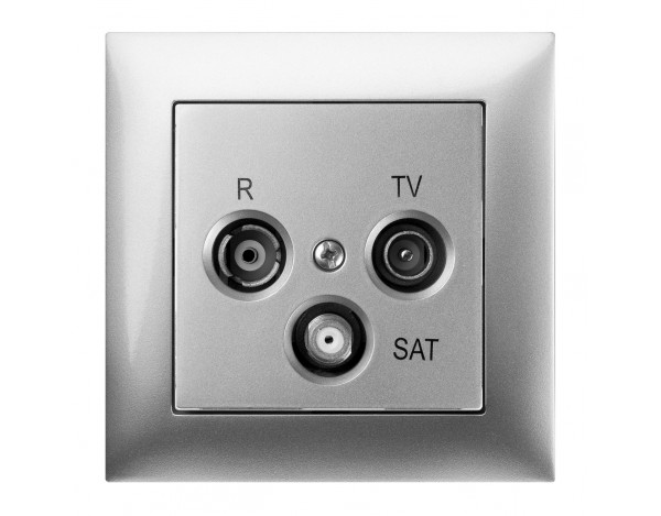 SENTIA gniazdo podtynkowe R-TV-SAT 10 dB bez ramki