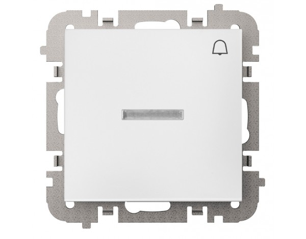 SANTRA ŁĄCZNIK ZWIERNY DZWONEK Z PODŚWIETLENIEM BEZ RAMKI 4127-10 BIAŁY