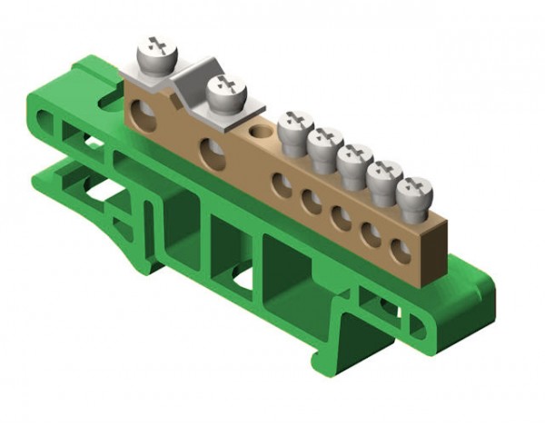 Listwa zaciskowa 7-torowa do montazu na szynie TH35 